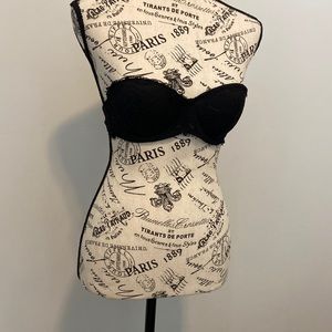 Wired bra, black, lace, size 32 a